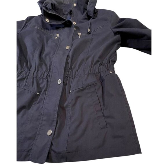 Mackintosh New England Navy Mid-Length Trench Coat SIZE-PETITE SMALL - Picture 5 of 8